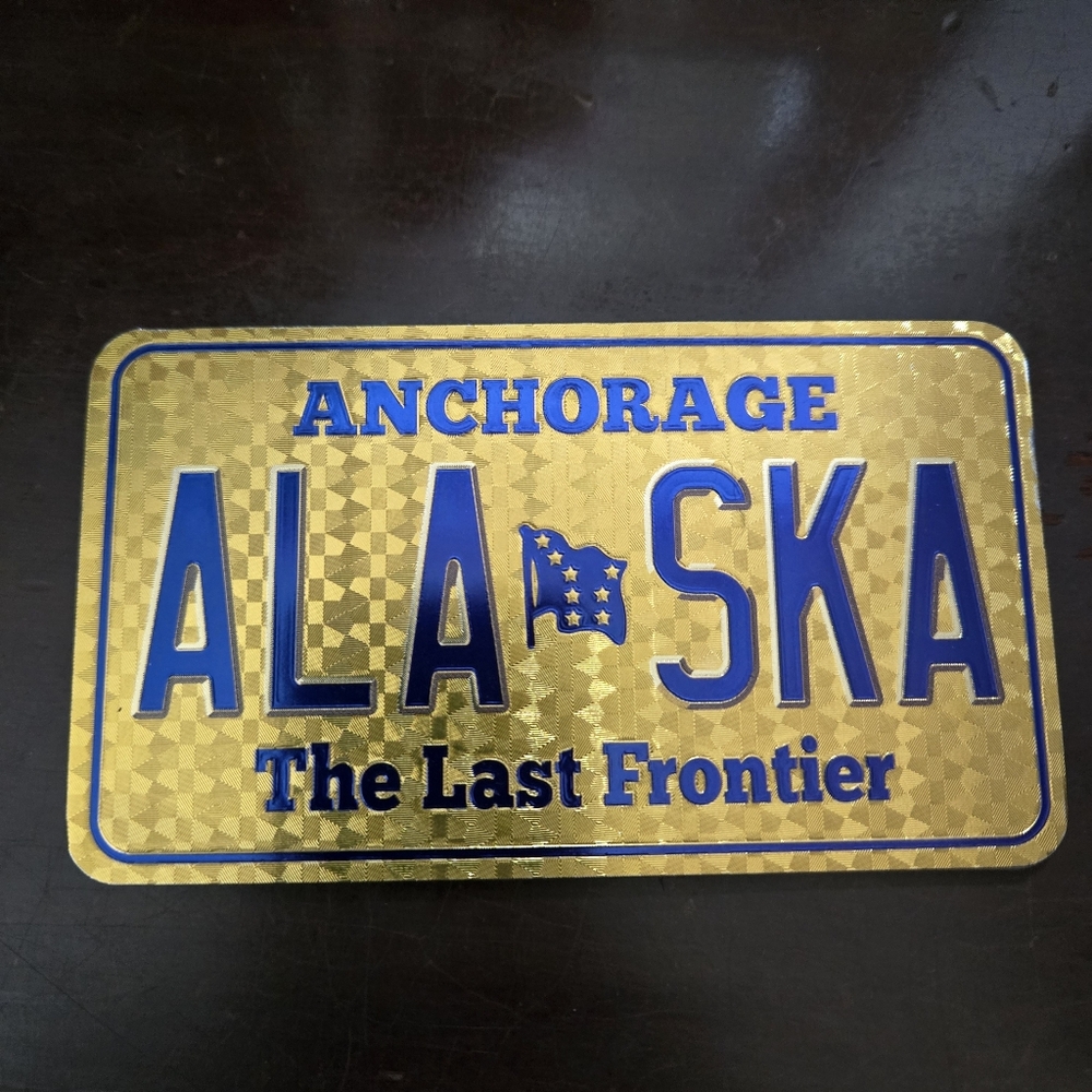 Anchorage Alaska Northern Lights Dog Sled Souvenir Magnet